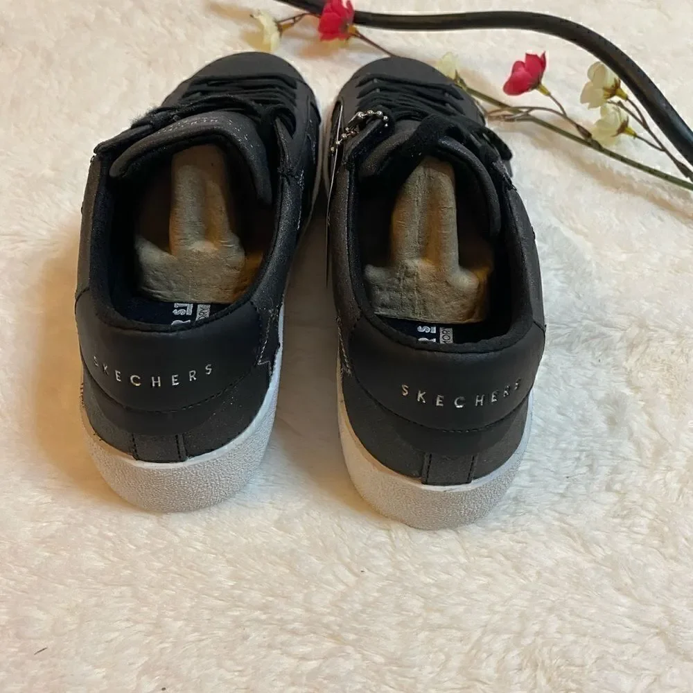 Skechers Aura -Sequin swagger sneaker, Black